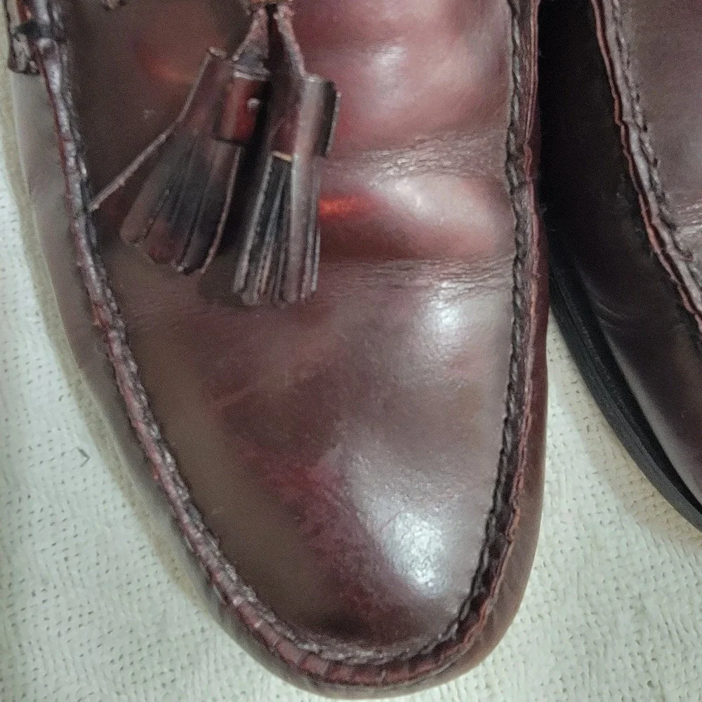G.H. Bass‎ & Co Weejuns Layton Tassel Loafers Kiltie Burgundy Sz 10.5 E Made USA